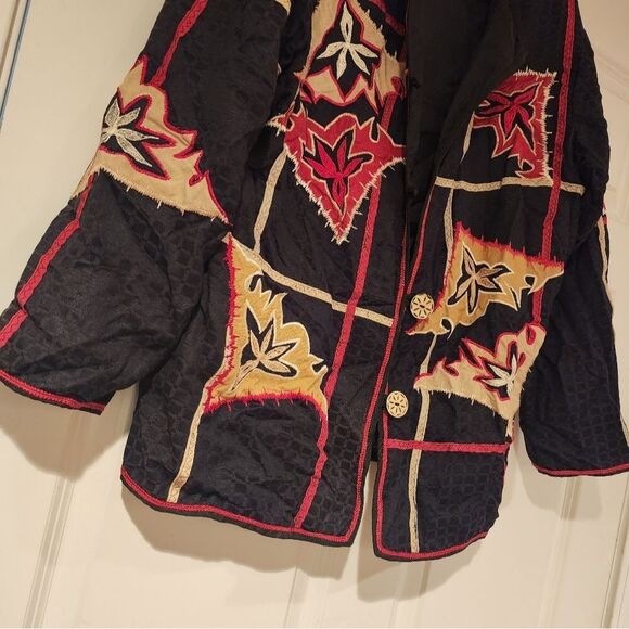 Earth Sea and Sky Vintage black and red jacket M - Picture 3 of 5